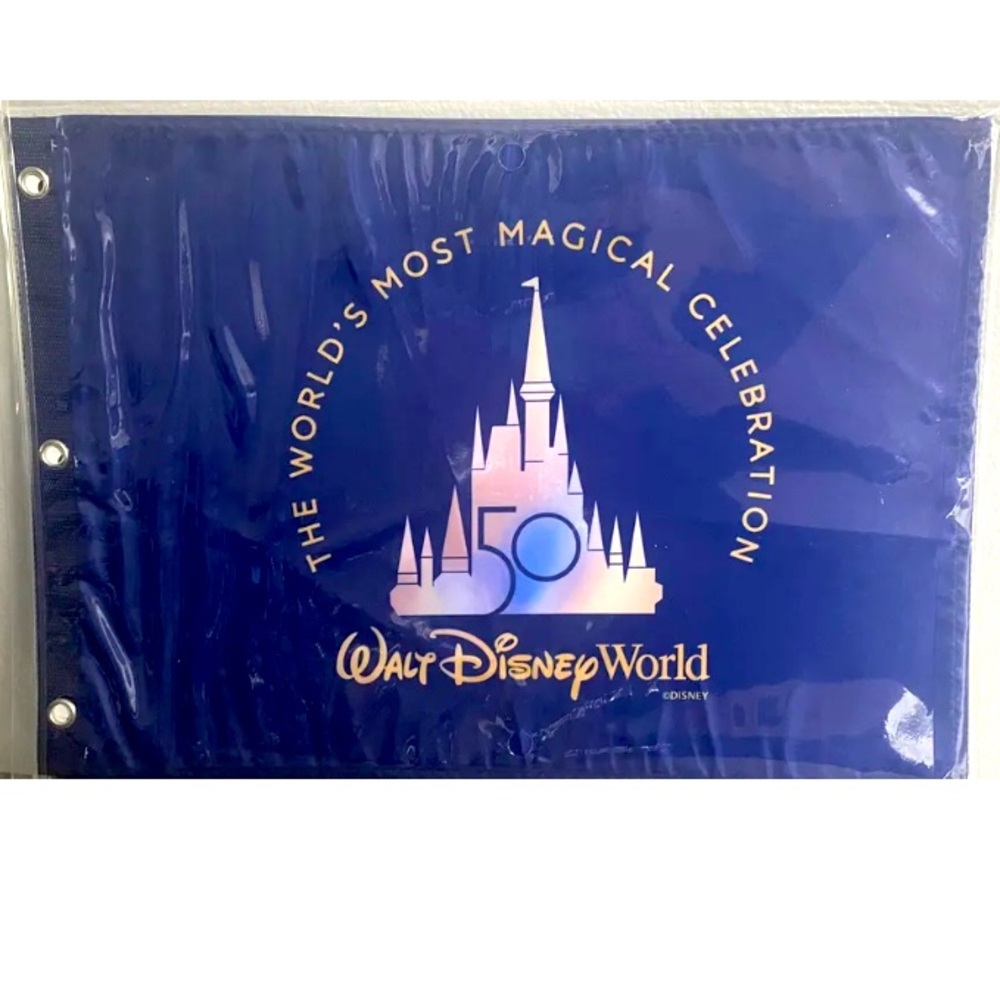 NWT Disney Golf Walt Disney World 50th Anniversary Golf Pin Hole Flag.